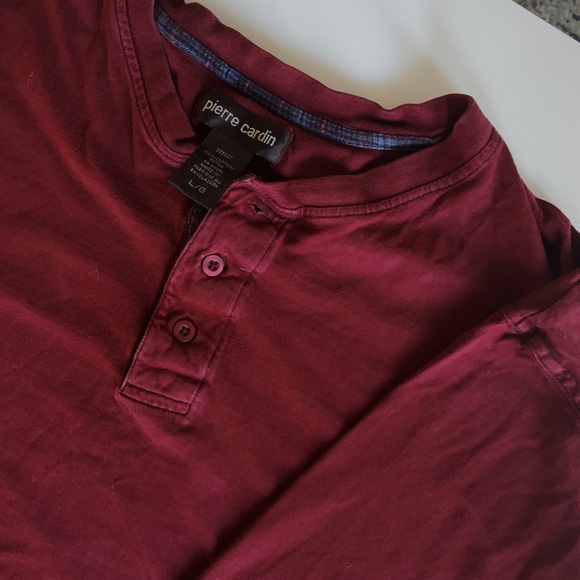 Pierre Cardin Mens Grandad Long Sleeve Large - Picture 2 of 3